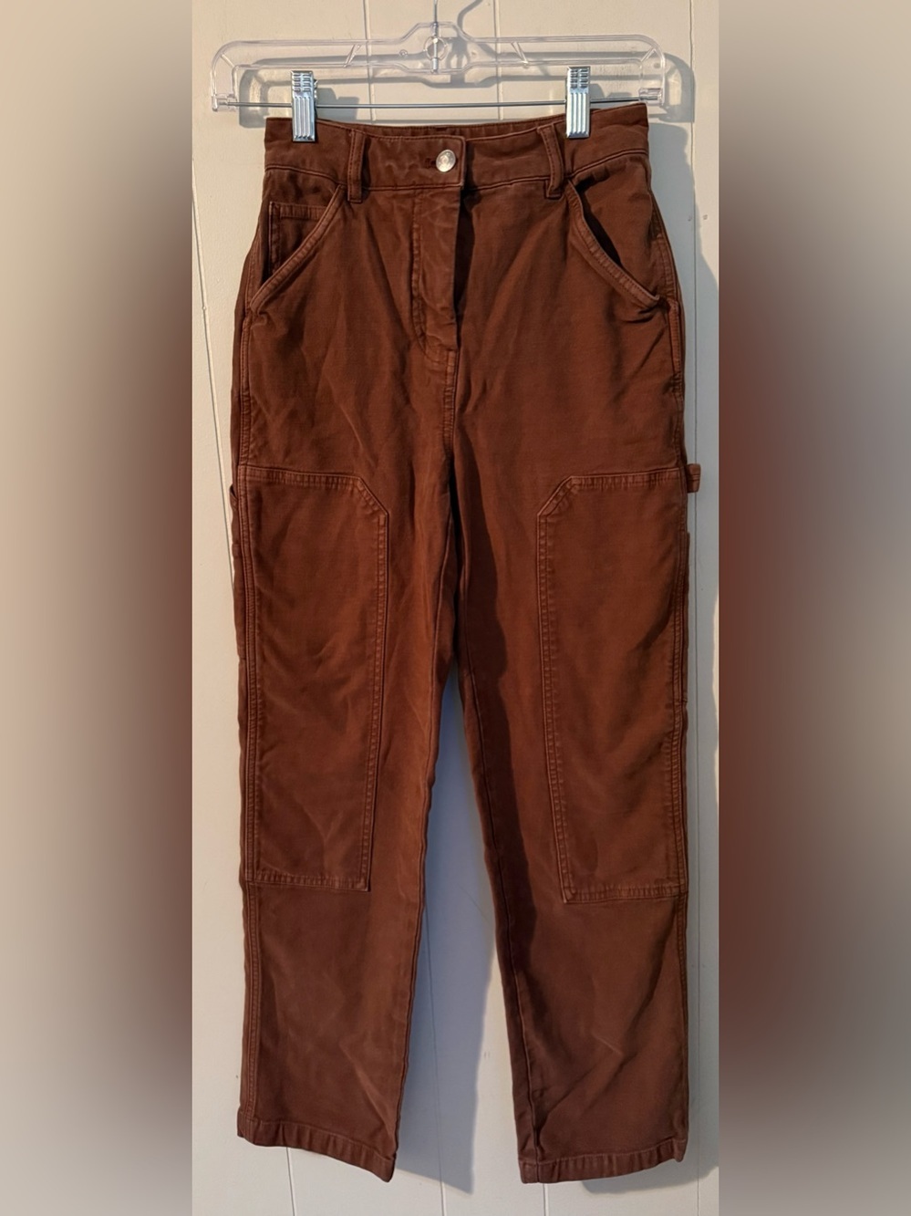 Wilfred Free Aritzia Womens Azurine Brown High Waisted Brennan Utility Pant, 00